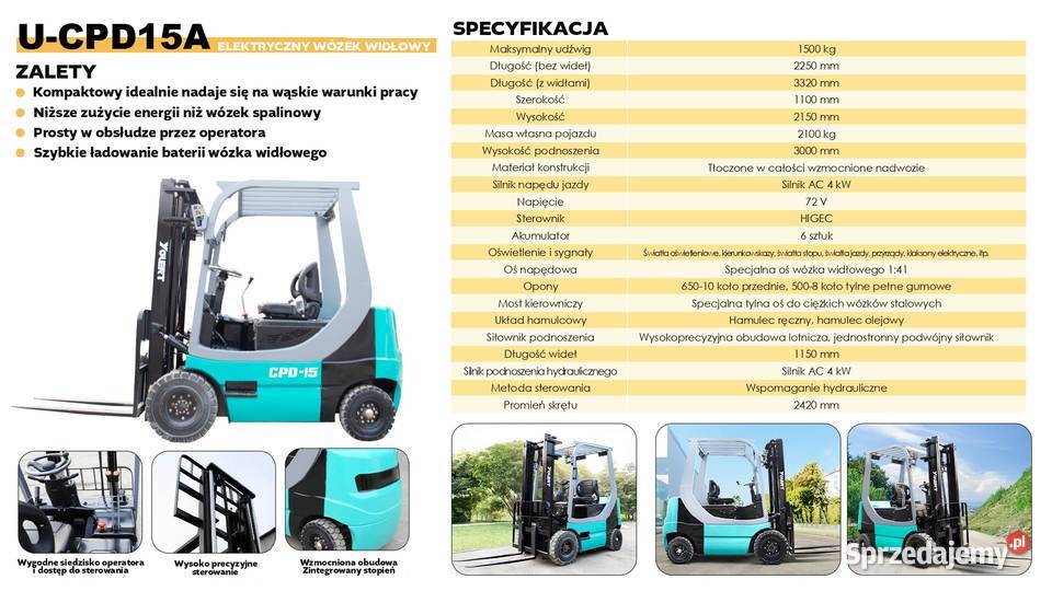 Nowy nie używany YET UCPD15A 1500 ELEKTRYCZNY Wschowa
