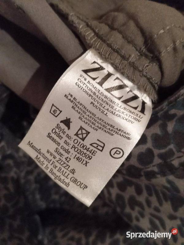 Spodnie Damskie Rurki Wzór Pantherka 4042 Zizzi Bydgoszcz