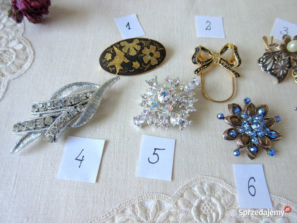 Stara biżuteria broszki lata 80 Straszydle