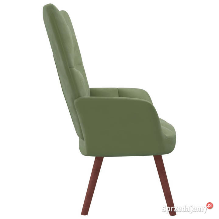 Fotel jasnozielony obity aksamitem WM328054 Warszawa