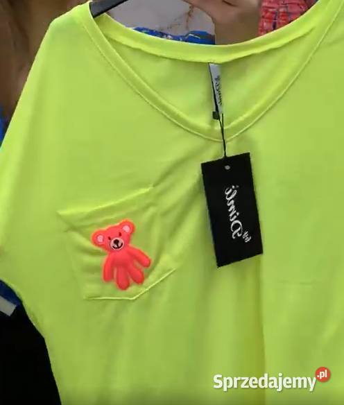 DimiliNowa Limonkowa Neon koszulka z kieszonką z Rawicz