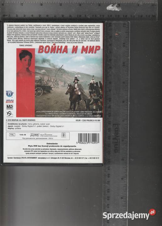 Wojna i pokój klasyka kina radzieckiego DVD Filmy