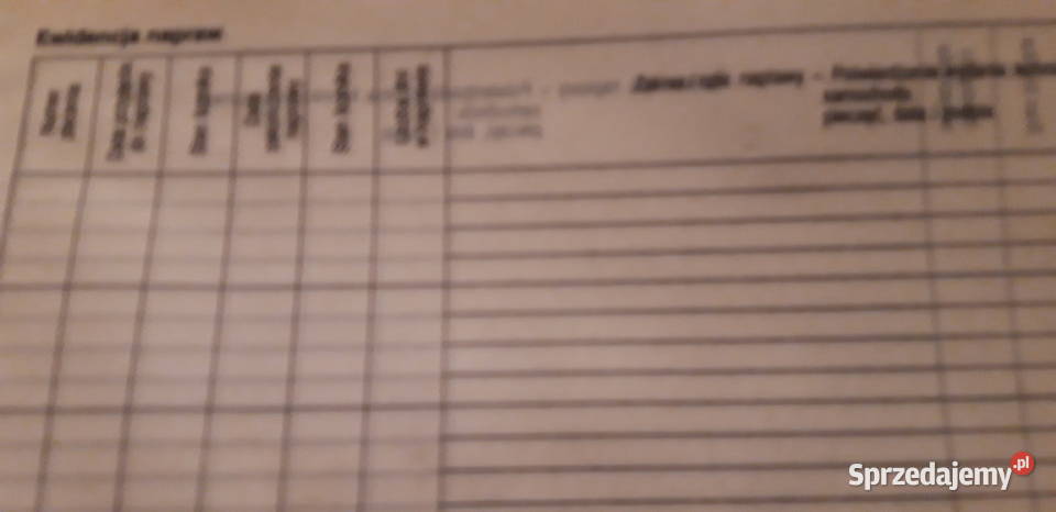 Fiat 125 Książka gwarancyjną Pozostałe Rzeszów