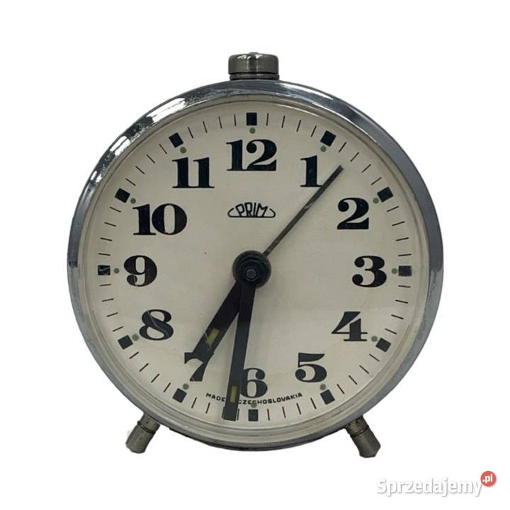 Budzik PRIM vintage Czechosłowacja mechaniczny metal