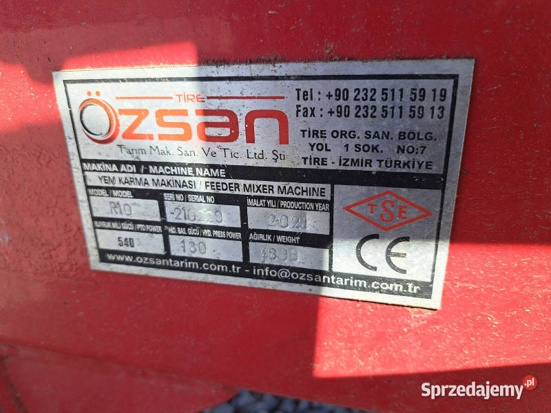 WÓZ PASZOWY INTERMIX R10 Mieszalniki paszowe Warszawa