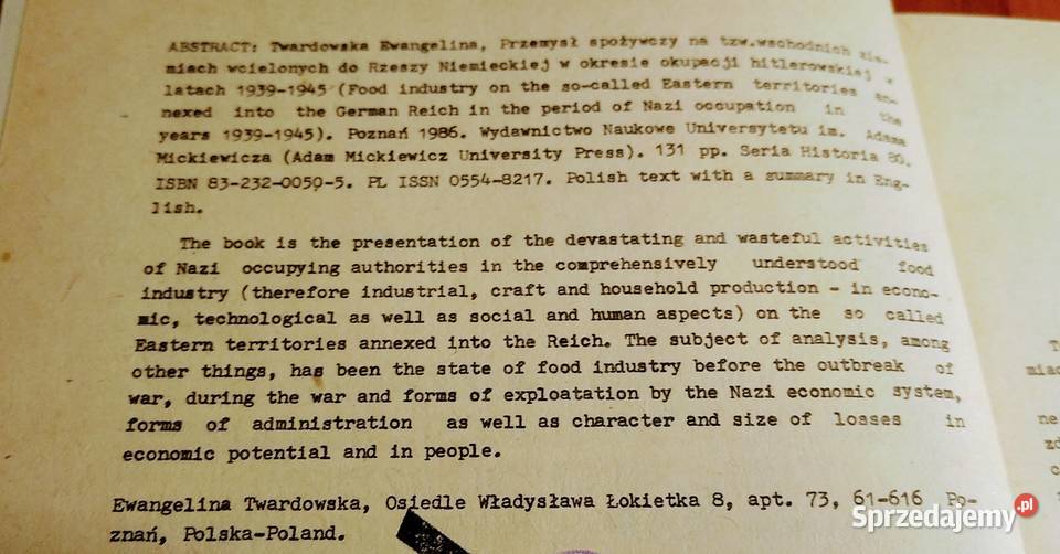 Przemysł spożywczy na tzw wschodnich ziemiach Gdańsk