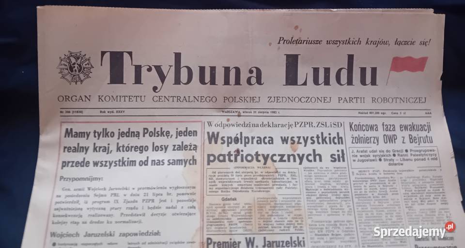 Trybuna Ludu 206 Wtorek 31 sierpnia 1982 r Koźminek