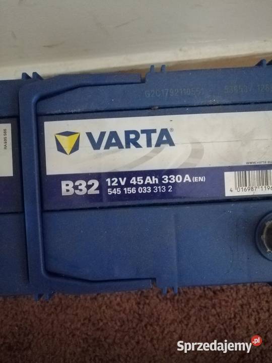 Akumulator VARTA B32 12V 45Ah 330A prawie nowy Rok produkcji 2021 Układ elektryczny Mikołów