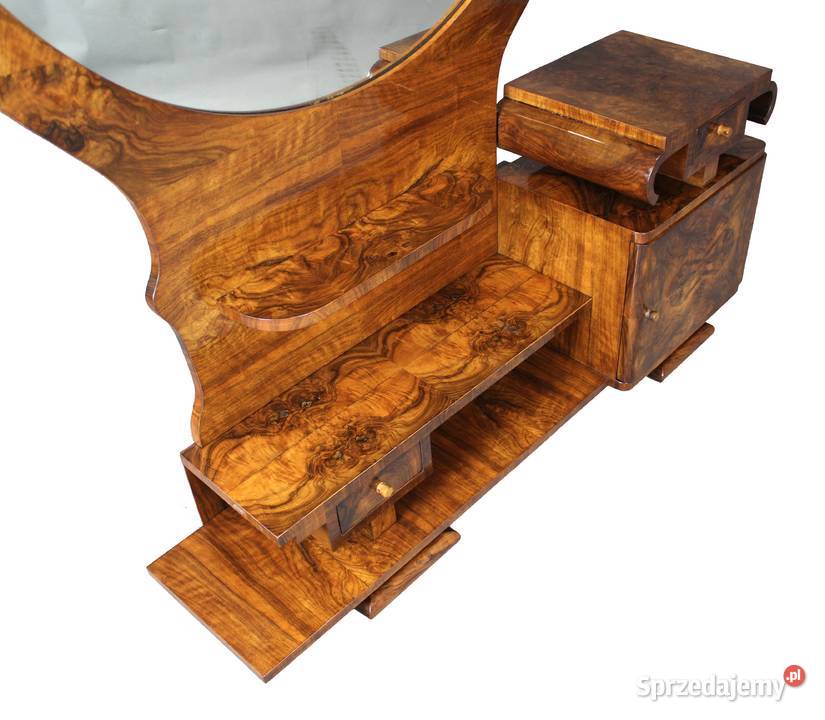 Unikatowa toaletka Art Deco w orzechu renowacji