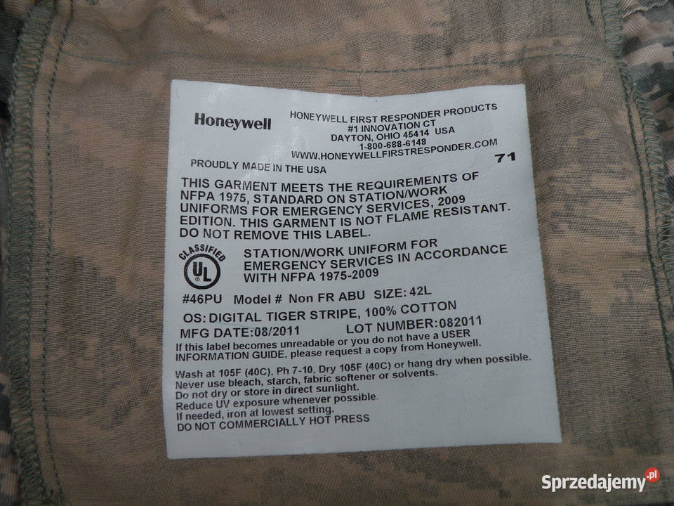 Spodnie ABU tiger stripes USAF 42L cotton Wrocław