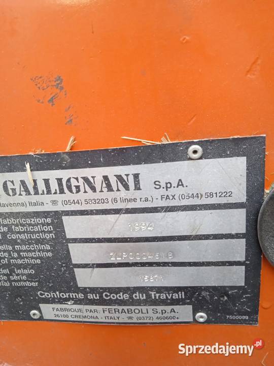 Prasa rolującą Gallignani6600l Rolujące (belujące)