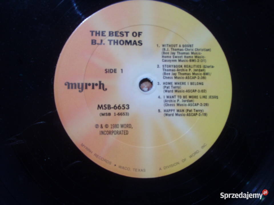 ROCK LP THE BEST OF BJ THOMAS USA 1980 Wołów