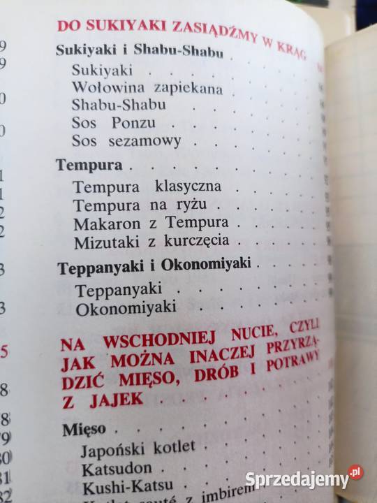 Kuchnia japońska Pitera książki Warszawa Rok wydania 1986 mazowieckie