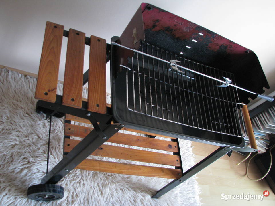 Ogrodowy grill węglowy BBQ na kółkach 5 poziomów Grille węglowe Krapkowice sprzedam