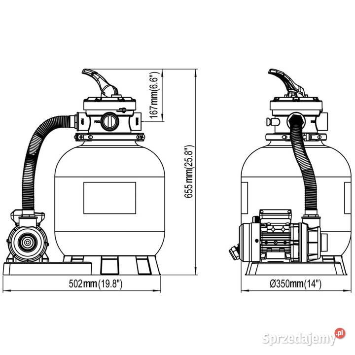 Piaskowe pompy filtrujące 2 600 W 17000 Lh sprzedam