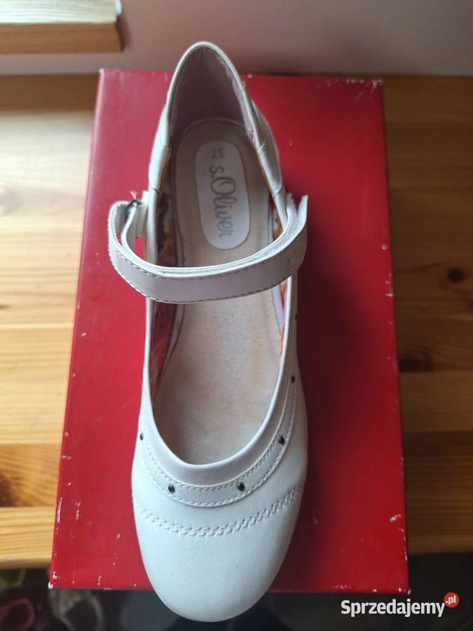 Buty do komuni białe baleriny soliver 3536 37 38 Chłopy