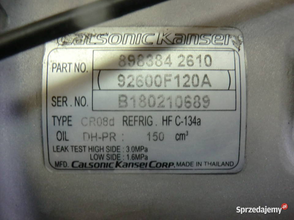 ISUZU D KOMPRESOR SPRĘŻARKA KLIMATYZACJI Krzeszowice