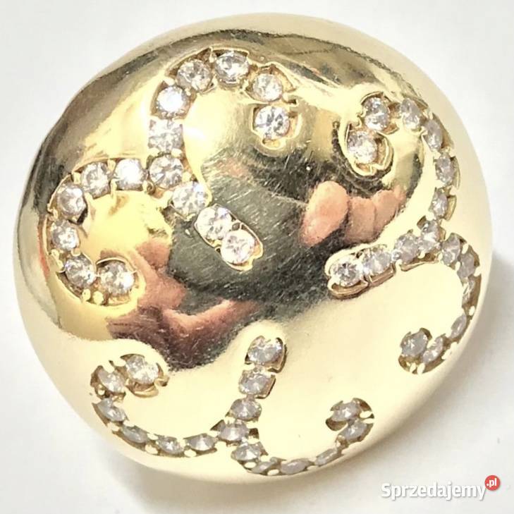 Złoty PIERŚCIONEK 585 14K ZJAWISKOWY wyrób z mazowieckie