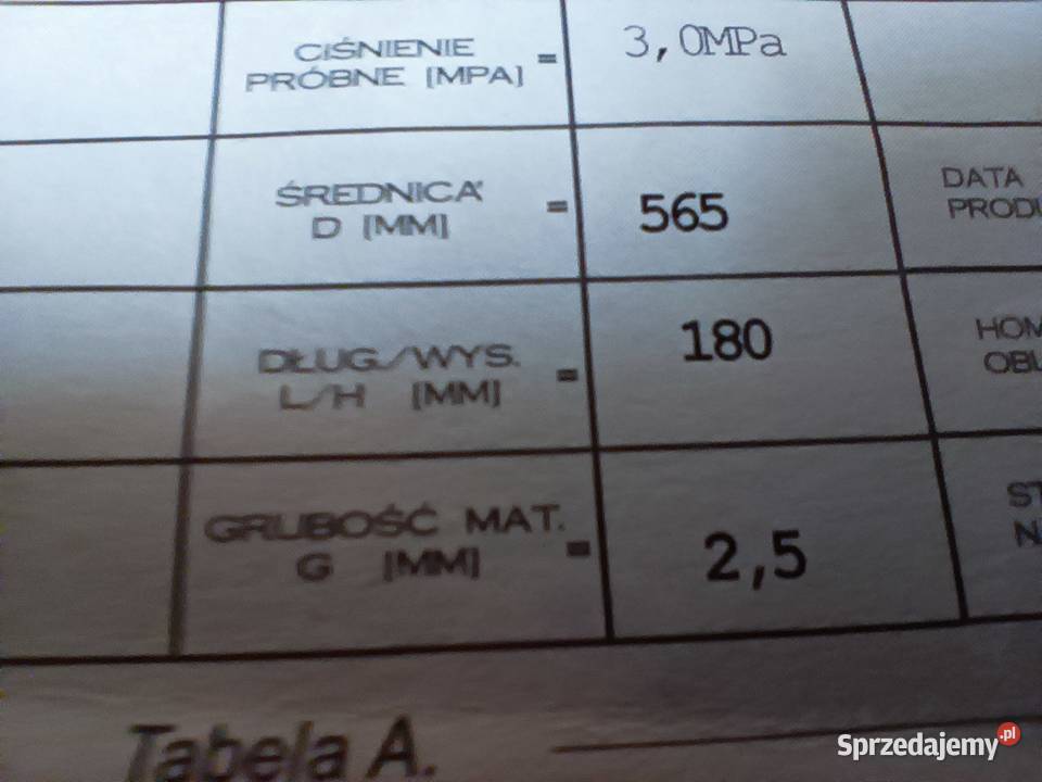 Butla Zbiornik LPG używany w koło 34l 565 180 Częstochowa