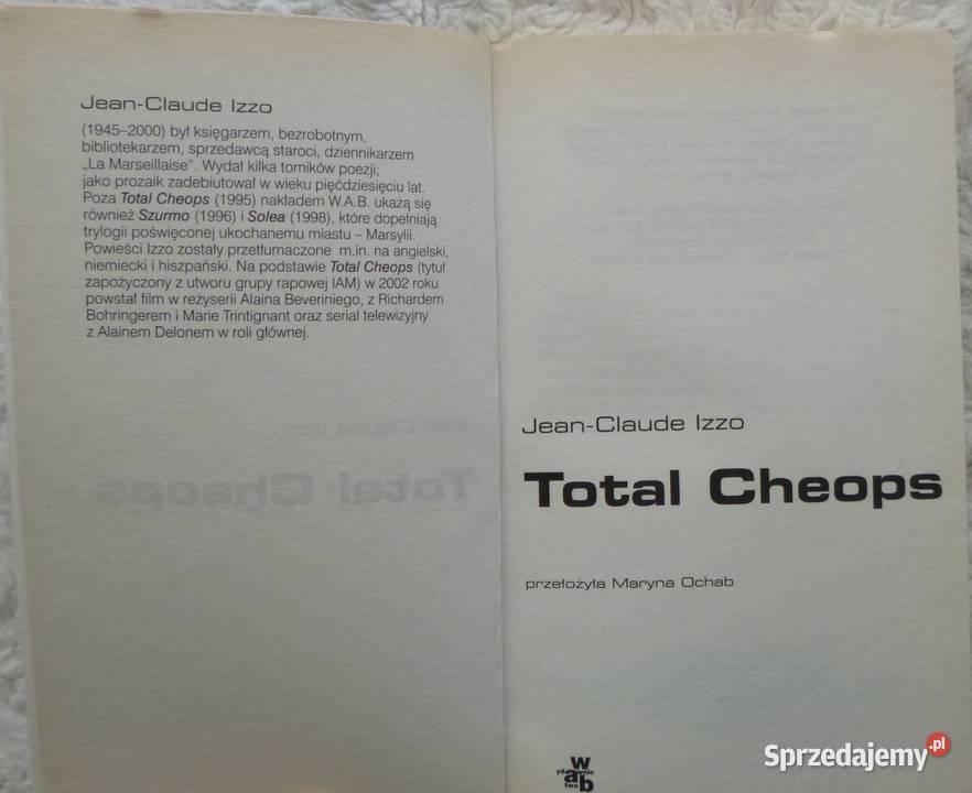 Total Cheops JeanClaude Izzo Warszawa sprzedam