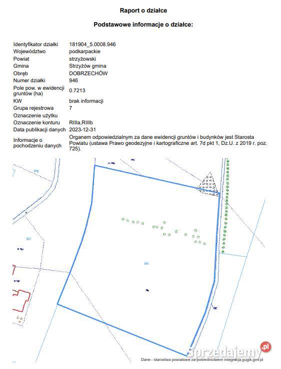 Widokowa działka budowlana z WZ w m Dobrzechów polna Sprzedaż sprzedam