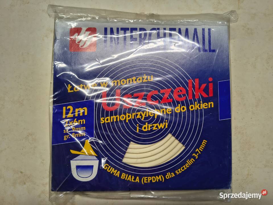 uszczelka samoprzylepna do okien gumowa biała sprzedam