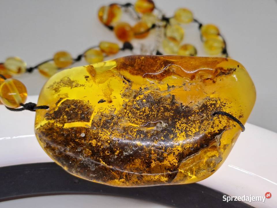 Korale z bursztynu BURSZTYN bałtycki baroczek i Warszawa
