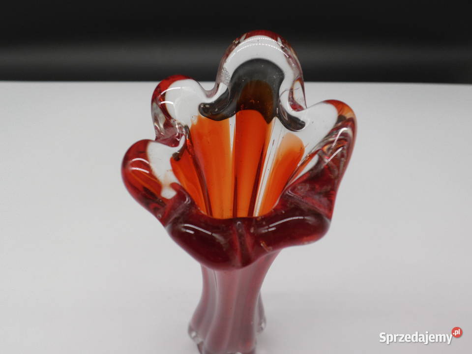 Rubinowy Wazon Szklany Best Art Glass Murano sprzedam