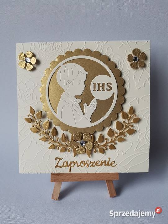 ZAPROSZENIA KOMUNIA CHŁOPIĘCE ŁUK CHŁOPIEC Z sprzedam