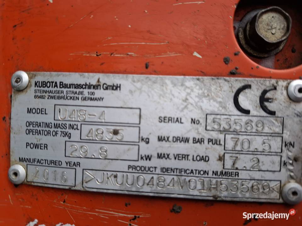 Koparka Gąsienicowa Kubota U48 Puzdrowo