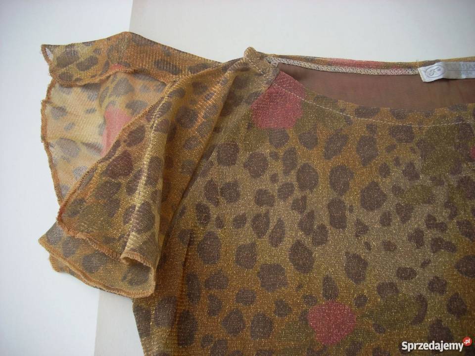 Złotawa Panterka Bluzka Elegancka 38 40 Bluzki i koszule