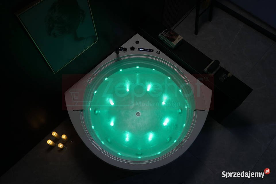 Wanna z hydromasażem EB8005 narożna 150cmx150 Budownictwo i akcesoria podlaskie Grabówka