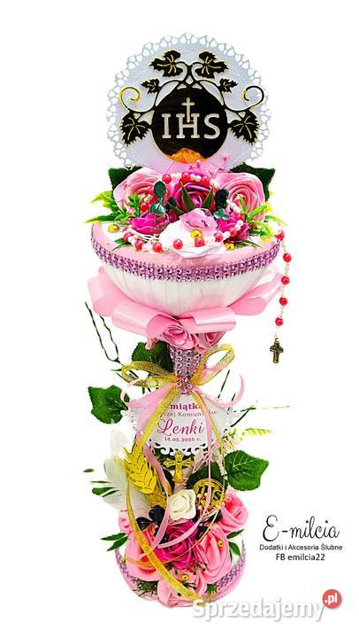 Kielich z różańcem spersonalizowany Pamiątka I Zielona Góra