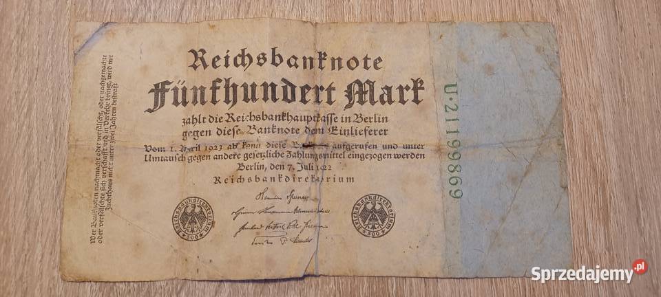 monety z Austrii 6 i banknot niemiecki z 1923 r wielkopolskie Kotlin