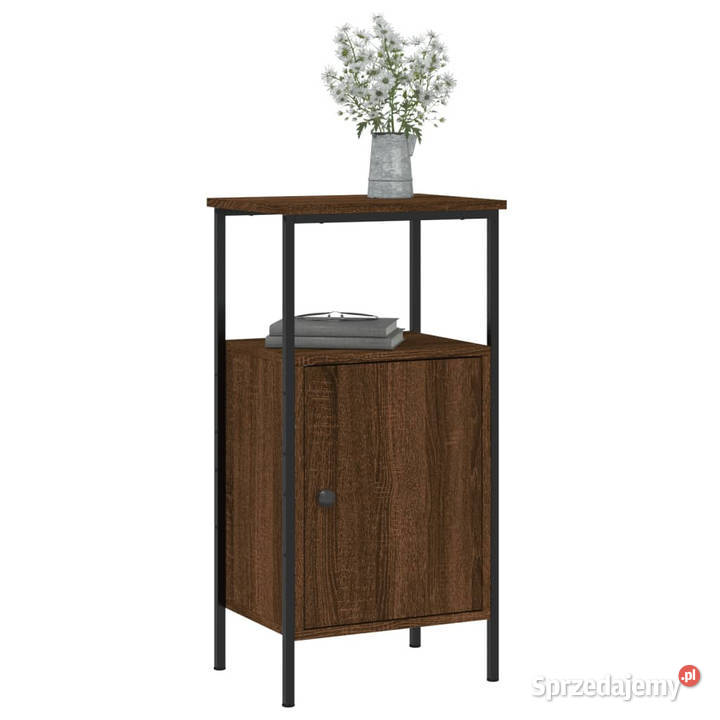 Szafka nocna brązowy dąb 41x31x80 materiał Warszawa