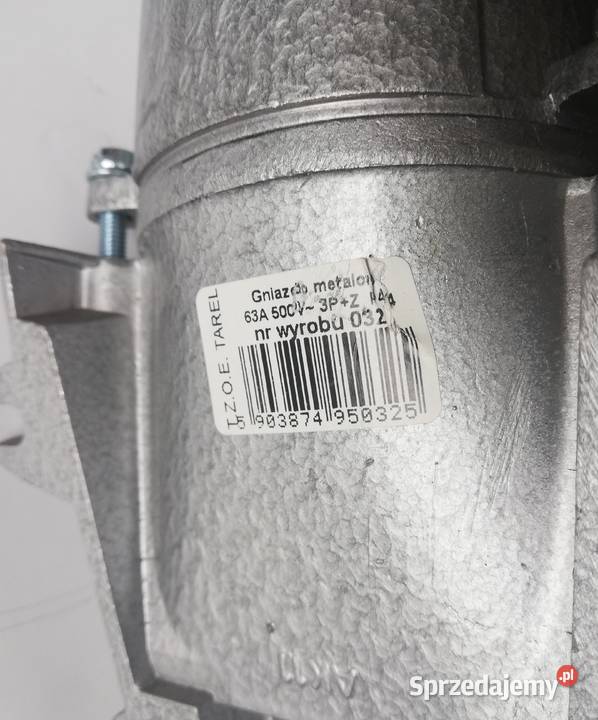Wtyk metalowy 63A 500V płaskie styki Tarel Dąbrowa Górnicza