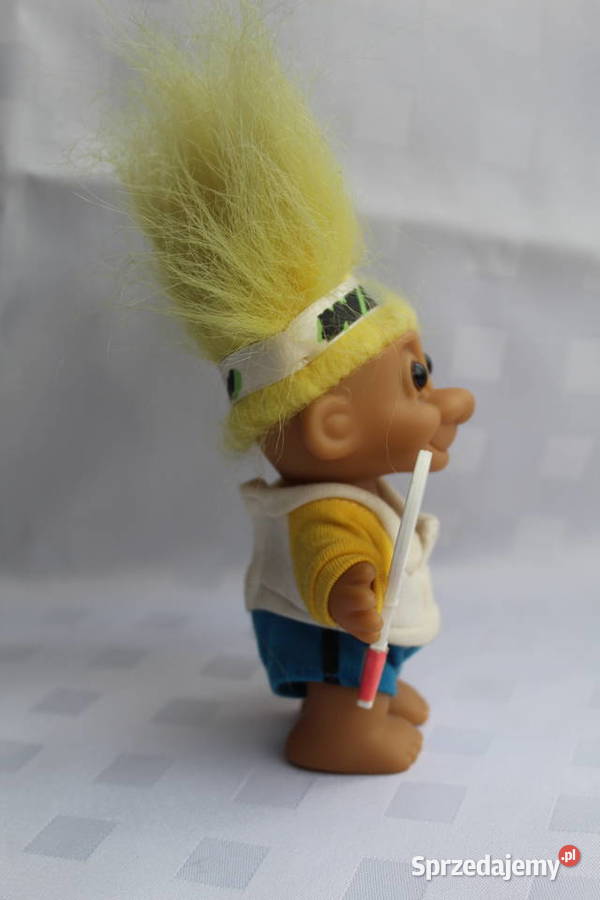 Troll Russ Żółte Tenisista Kort Rakieta Figurka Bielsko-Biała