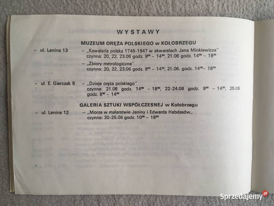 PRL program Dni Morza Kołobrzeg 89