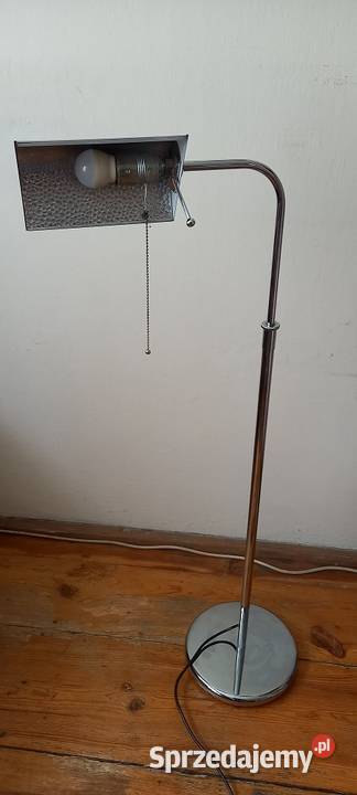 Lampa podłogowa z ruchomym ramieniem niklowany Antyki łódzkie Skierniewice