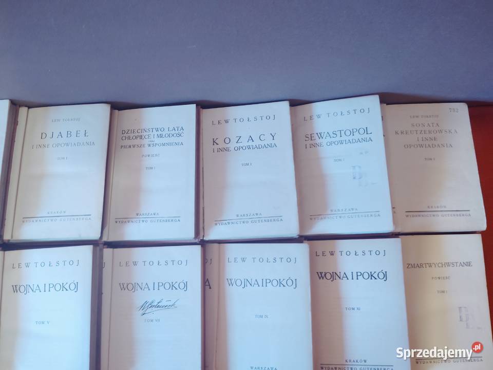 Szieła LTołstoja 128 14 vol Wyd GutenbergaWwa wielkopolskie Iwno sprzedam