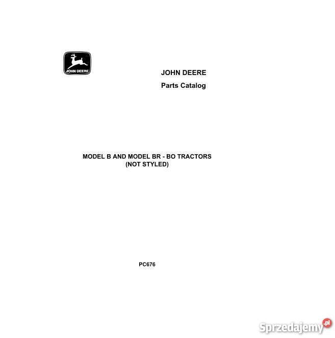 John Deere B BRBOBR katalog części i świętokrzyskie Kielce