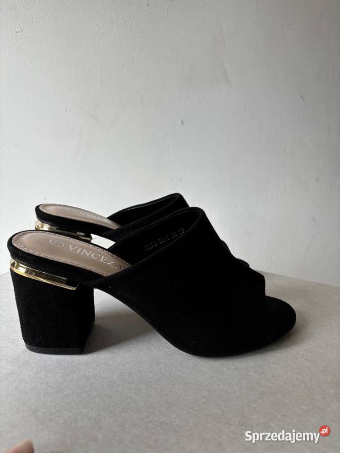 Klapki na słupku obcasie buty vicenza 37 24cm Lubin