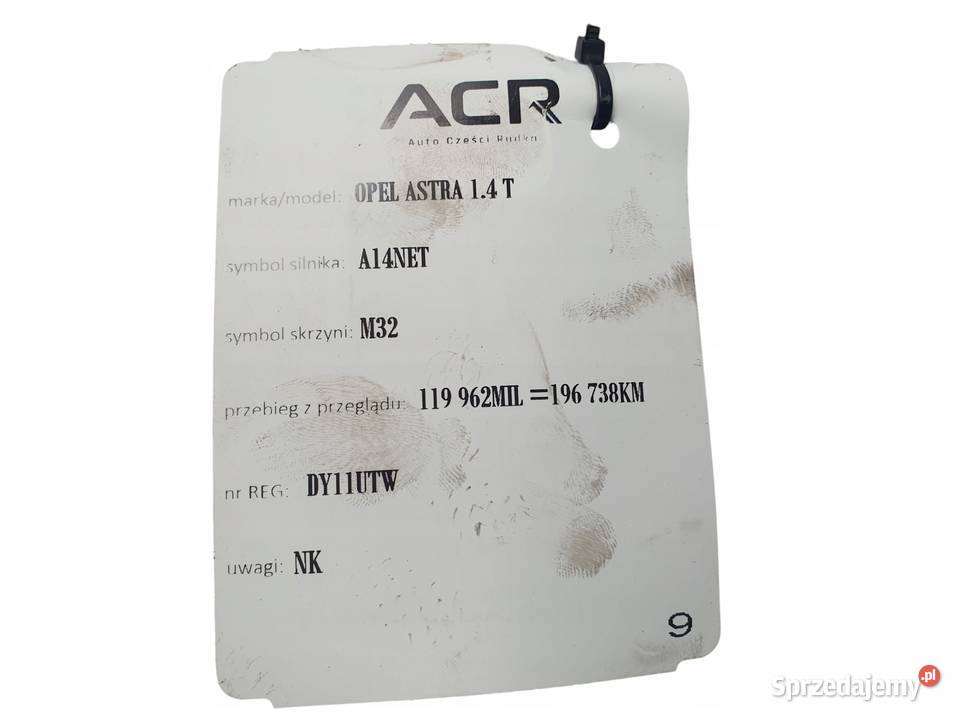 ROZRUSZNIK Opel Astra J 14 T 0001107493 20101210 Chełm