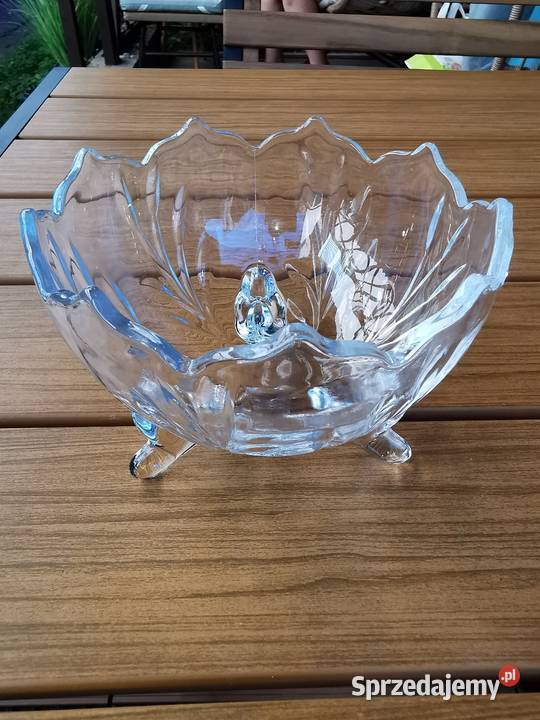 Kryształ Piękna Bombonierka Pudełko PRL Vintage Porcelana i szkło Piastów