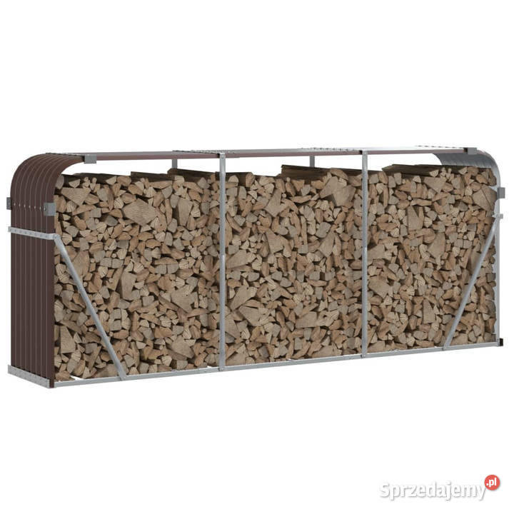Stojak na drewno brązowy 234x45x100 stal