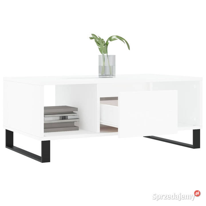 Stolik kawowy biały 90x50x365 materiał Warszawa