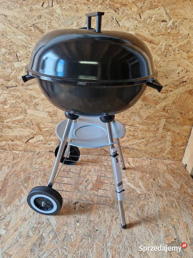 Grill węglowy okrągły z pokrywą i pokrowcem Głogowa