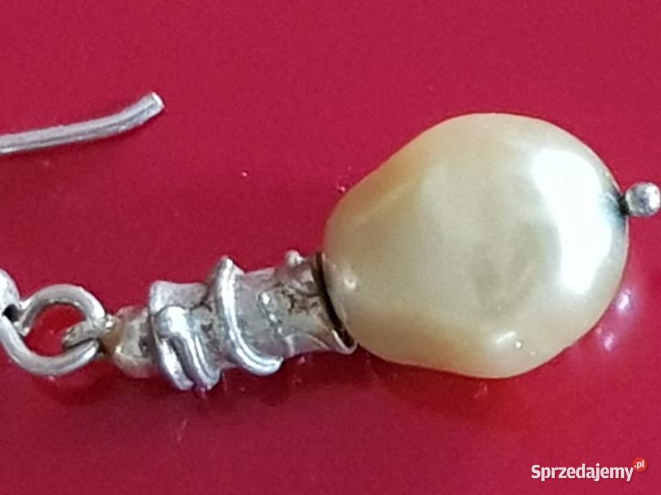 kolczyki srebrne perły naturalne biżuteria świętokrzyskie Kielce