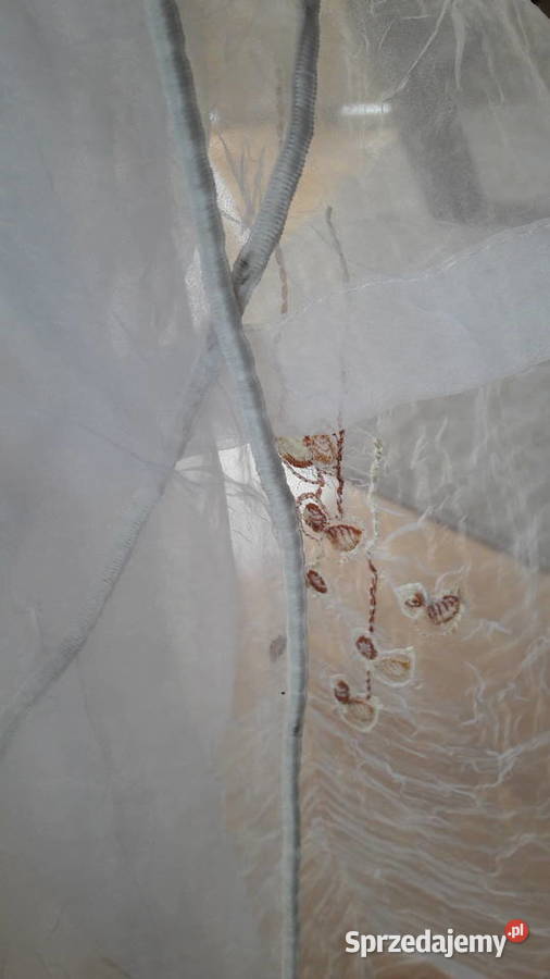 Organza kresz biała haft szer 190 102 wys