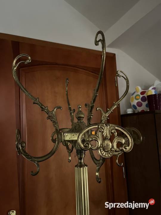 Wieszak Mosiądz i onyksowa kula Skręcany Gdańsk